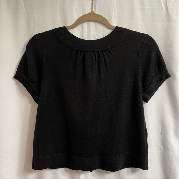 Ann Taylor Women’s Small Black Short Sleeve Cardigan Office Career Work - Picture 5 of 5